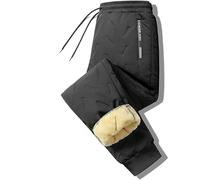 YURCI Mens Winter Warm Sweatpants, Unisex Lambswool Fleece-Lined Joggers, Fleece Sweatpants Men Winter Men Sweatpants (Color : Black Leggings, Size : XL)