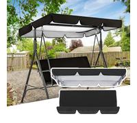 YURCI Swing Canopy Replacement Cover, Waterproof/UV Resistant Swing Canopy Cover, Convertible Canopy Hanging Swings Glider Lounge Chair for Garden Park Balcony Backyard