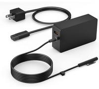YURCIPWE Surface Pro Charger 65W, Surface Laptop Charger Compatible with Microsoft Surface Pro 11/10/9/8/7+/7/6/5/4/X, Surface Laptop 7/6/5/4, Surface Book 3/2, Surface Go 3/2/1 with 8.8ft Power Cord