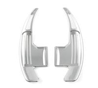 Yurefax 1 Pair Aluminum Car Steering Wheel Direct Shift Paddle Shifter Gear Extension, for Ford, for Mustang, 2015 2016 2017 2018 2019 Car Paddle Shifter(Silver)