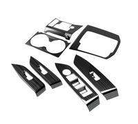 Yurefax 1 Set Car Window Switch Cover Trim, for Mazda, CX-5 CX5 2017-2020 LHD Gear Shift Console Panel Cover Cup Holder Cover Door Window Control Trim Window Switch Cover