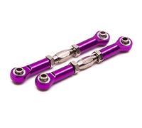 Yurefax 2PCS Aluminium Alloy Steering Linkage Adjustable Length Servo Steering Link Rod, for HSP 166017 Replacement Accessories Suspension Arm Link(Purple)