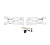 Yurefax 2Pcs Aluminum Alloy Rear Suspension Arm Swing Arms, for Wltoys, for 104001 1/10 RC Car Suspension Arm Link(Silver)