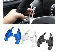Yurefax 2Pcs Aluminum Car Steering Wheel Paddle Shifter Extension Shift Paddles, for Mercedes-Benz, A B C E CLA CLS GLA GLC GLE S Class Car Paddle Shifter(Blue)