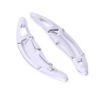 Yurefax 2pcs Aluminum Steering Wheel Shift Paddle Extension Auto, for Porsche, for Panamera, for, for Cayenne, 718 911 Boxster Car Accessories Car Paddle Shifter(Black Silver)