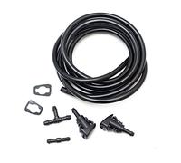 Yurefax 2pcs Car Front Windshield Washer Nozzle 2M Spray Hose Water Spray Kit Front Windshield Wiper Spray Nozzles Headlight Washer Nozzle
