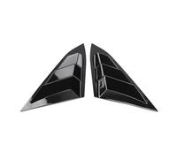 Yurefax 2PCS Car Rear Window Louvers Triangle Shutters Cover Trim, for Civic, for 4dr Sedan 2016 2017 2018 2019 Styling ABS Shiny Black Rear Window Louver