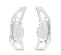 Yurefax 2Pcs Car Steering Wheel Shift Paddles Extension Shifters Stickers, for Benz, for Smart, 451 453 Fortwo 09-17 Forfour 2015-2017 Car Paddle Shifter(Black Silver)