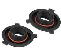 Yurefax 2pcs H4 LED Headlight Adapter Base Bulb Sockets Holder, for Car Black Headlight Bracket