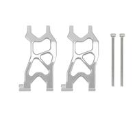 Yurefax 2Pcs Metal Front Suspension Arms, for Axial, for Yeti AX90052 AXI90069 1/18 RC Car Suspension Arm Link(Silver)