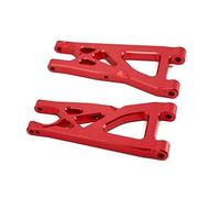 Yurefax 2Pcs Metal Front Suspension Arms Set, for Arrma 1/10, for SENTON, for VORTEKS, for Typhon, for Big Rock, for Granite RC Car Upgrade Parts Suspension Arm Link(Red)