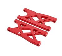 Yurefax 2Pcs Metal Rear Suspension Arms Set, for Arrma 1/10, for SENTON, for VORTEKS, for Typhon, for Big Rock, for Granite RC Car Upgrade Parts Suspension Arm Link(Red)