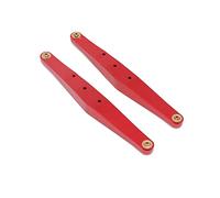 Yurefax 2Pcs Metal Rear Trailing Arm Suspension Link Rod, for Losi, for Baja Rey 2.0 V2, for Ford, for Raptor 1/10 4WD RC Car Upgrade Parts Suspension Arm Link(Red)