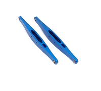 Yurefax 2Pcs Metal Rear Trailing Arm Suspension Link Rod, for Losi, for Baja Rey 2.0 V2, for Ford, for Raptor 1/10 4WD RC Car Upgrade Parts Suspension Arm Link(Blue)