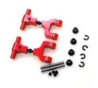 Yurefax 2Pcs Metal Rear Upper Suspension Arms Swing Arm, for Tamiya, for TT-02 TT02 TT02T 1/10 RC Car Suspension Arm Link(Red)