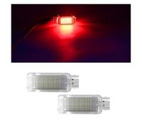 Yurefax 2PCS Red Courtesy Door Trunk Footwell Golve Box Light Lamp, for, A3 8P A4 B6 B7 B8 B9 A6 S6 C6 A7 S7 A8 S8/Q5 Q7 R8 A1 Number Plate Light(Red 2PCS)