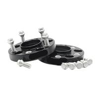 Yurefax 2Piece Wheel Spacers Adapte 25/30/35/40mm 5x112 66.6mm, for, New Car M15x12.5 Wheel Spacer(BLACK 2PCS 30MM)