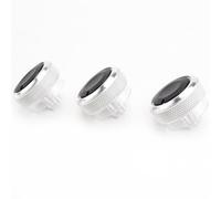 Yurefax 3Pc, for Ford, for Focus, 2 3, for Mondeo, 4 C-Max S-Max Silver Air Conditioning A/C Heater Climate Control Switch Knobs Button Accessories Car Air Conditioning Knob