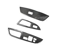Yurefax 3Pcs Window Lift Switch Button Panel Cover Trim, for Hyundai, Veloster 2011-2017 Interior Decoration Window Control Trim Window Switch Cover