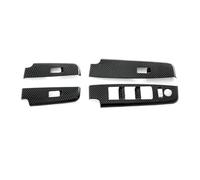 Yurefax 4 PCS Car Power Window Switch Cover Sticker Trim, for Isuzu, D-MAX DMAX 2023 2024 LHD Carbon Fiber Pattern ABS Panel Window Control Trim Window Switch Cover