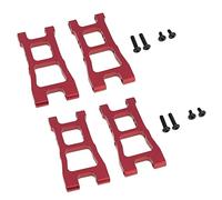 Yurefax 4Pcs Aluminum Front Rear Lower Suspension Arms, for 1/10, for Redcat, for Blackout XTE SC XBE (Pro) Upgrade Parts Accessories Suspension Arm Link(Red)