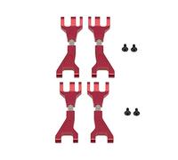 Yurefax 4Pcs Aluminum Front Rear Upper Suspension Arms 1/10, for Redcat, for Blackout XTE SC XBE (Pro) Upgrade Parts Accessories Suspension Link(Red)