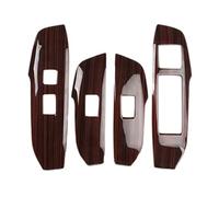 Yurefax 4PCS Car Window Switch Panel Adjust Cover Trim Stickers Window Button Decoration Replacement, for Lexus, NX 300H 200T LHD A Window Control Trim Window Switch Cover(BLACK Wood Grain Color)