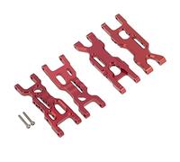 Yurefax 4Pcs Metal Front And Rear Suspension Arm Set, for Losi, for 1/18 Mini-T 2.0 2WD Stadium RC Truck Car Upgrade Parts Suspension Arm Link(Red)