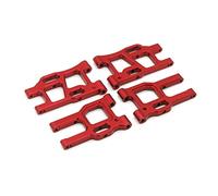 Yurefax 4Pcs Metal Front And Rear Suspension Arm Swing Arm Set, for LC RACING PTG-2 1/10 RC Car Upgrade Parts Accessories Suspension Arm Link(Red)