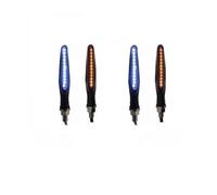 Yurefax 4pcs Red White Motorcycle 24LED Turn Signal Indicator Flasher Day Running Lights Flowing Water Blinker Tail Stop Brake Lamp Motorcycle Turn Signal Indicator(4pcs Amber and white)