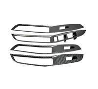 Yurefax 4pcs/set Car Styling Window Switch Panel Cover Trim Frame Decorative Sticker, for MG, ZS 2017-2018 Window Control Trim Window Switch Cover