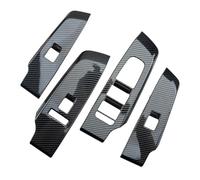 Yurefax 4Pcs Set Door Window Lift Switch Trim Cover, for Mitsubishi, Outlander 2022 Left Hand Drive Button Panel Frame Decor ABS Window Control Trim Window Switch Cover