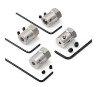 Yurefax 4PCS Stainless Steel Hex Couplings Joint With Wrench, for RC Boat Car Robot, for Hexagonal Connector Accessories Suspension Arm Link(4mm)