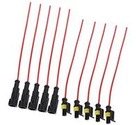 Yurefax 5 Pair 16AWG 1 Pin Way Car Electrical Connector Plug Kit with Wire Ignition Wire