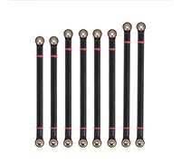 Yurefax 8pcs/lot Internally Threaded Aluminum Link With M3 Rod End Set 313mm Wheelbase 1/10 RC Crawler, for Axial, for SCX10 RGT 86100 Suspension Arm Link(Black)