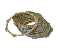 Yurefax 9Pc Motorcycle Friction Clutch Plates VF500C Magna 1984-1985 VF500F Interceptor 1984-1986 GSX400 Impulse 2005-2007 GSX400X Motorcycle Brake Pads