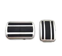 Yurefax Aluminum Alloy Car Pedals Accelerator Brake Pedal Cover, for Peugeot, 3008 408 4008 5008 2014-2021 Aircross Accessories Foot Pedal Cover Car Pedal Protector for Foot Rest(Black 2PCS)