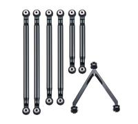 Yurefax Aluminum Alloy Link Rod Steering Linkage Pull Rod Unassembled Kit 1/24, for Axial SCX24 AXI00002 RC Car Suspension Arm Link
