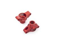 Yurefax Aluminum Alloy Steering Set Dog Bone Drive Shaft Propeller Joint Upright, for, for Tamiya, for TT02 Chassis 1/10 RC On Road Car Suspension Arm Link(Rear Upright Red)