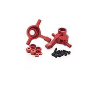 Yurefax Aluminum Alloy Steering Set Dog Bone Drive Shaft Propeller Joint Upright, for, for Tamiya, for TT02 Chassis 1/10 RC On Road Car Suspension Arm Link(Front Upright Red)