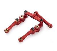 Yurefax Aluminum Alloy Steering Set Dog Bone Drive Shaft Propeller Joint Upright, for, for Tamiya, for TT02 Chassis 1/10 RC On Road Car Suspension Arm Link(Steering Set Red)