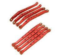 Yurefax Aluminum Alloy Upper Lower Suspension Shift Link Rod Linkage 1/10 RC Crawler, for Axial, for Wraith 90018 Suspension Arm Link(Upper Lower Red)
