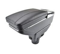 Yurefax Armrest Arm Rest Rotatable Storage Box Decoration Car Styling, for Opel, for Vauxhall, Corsa 2006-2014 Armrest Storage Box(Black thread)