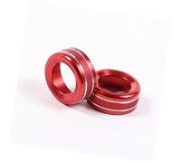 Yurefax Auto Button stickers Parts 86 2022 2Pcs/Set Aluminum Alloy Car Audio Stereo Volume Control Knob Ring Cover Accessories Media Button Cover(BLACK 2)