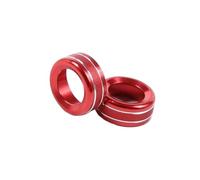 Yurefax Auto Button Stickers Parts, for Subaru, for BRZ 2020 Car Audio Stereo Volume Control Knob Ring Cover Interior Accessories Media Button Cover(Black 2)