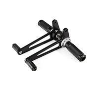 Yurefax Cafe Racer Motorcycle CNC Rearsets Foot Peg Footrest, for YAMAHA, SR400/500 RD350 XS650 V-twin 920 Motorcycle Foot Peg(Black)