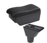 Yurefax Car Accessories, for Citroen, for Berlingo Car Armrest Car Armrest Box Interior Centre Console Storage Box USB Car Armrest Box(BLACK C White Line 7usb)