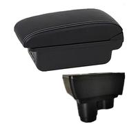 Yurefax Car Accessories, for Dacia, for Duster 2019-2022 Car Armrest Box Center Console Storage Box With USB Car Armrest Box(BLACK B White Line 3usb)
