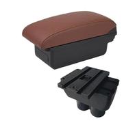 Yurefax Car Armrest Box Central Center Console Storage Box With USB, for VW, for Touran, for Caddy, Car Accessories Car Armrest Box(BLACK B6 Brown 3usb)