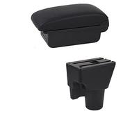 Yurefax Car Armrest Box Centre Console Storage Box With USB Interior Car Styling Accessory, for Kia, for Picanto Car Armrest Box(BLACK C1 Black Line)